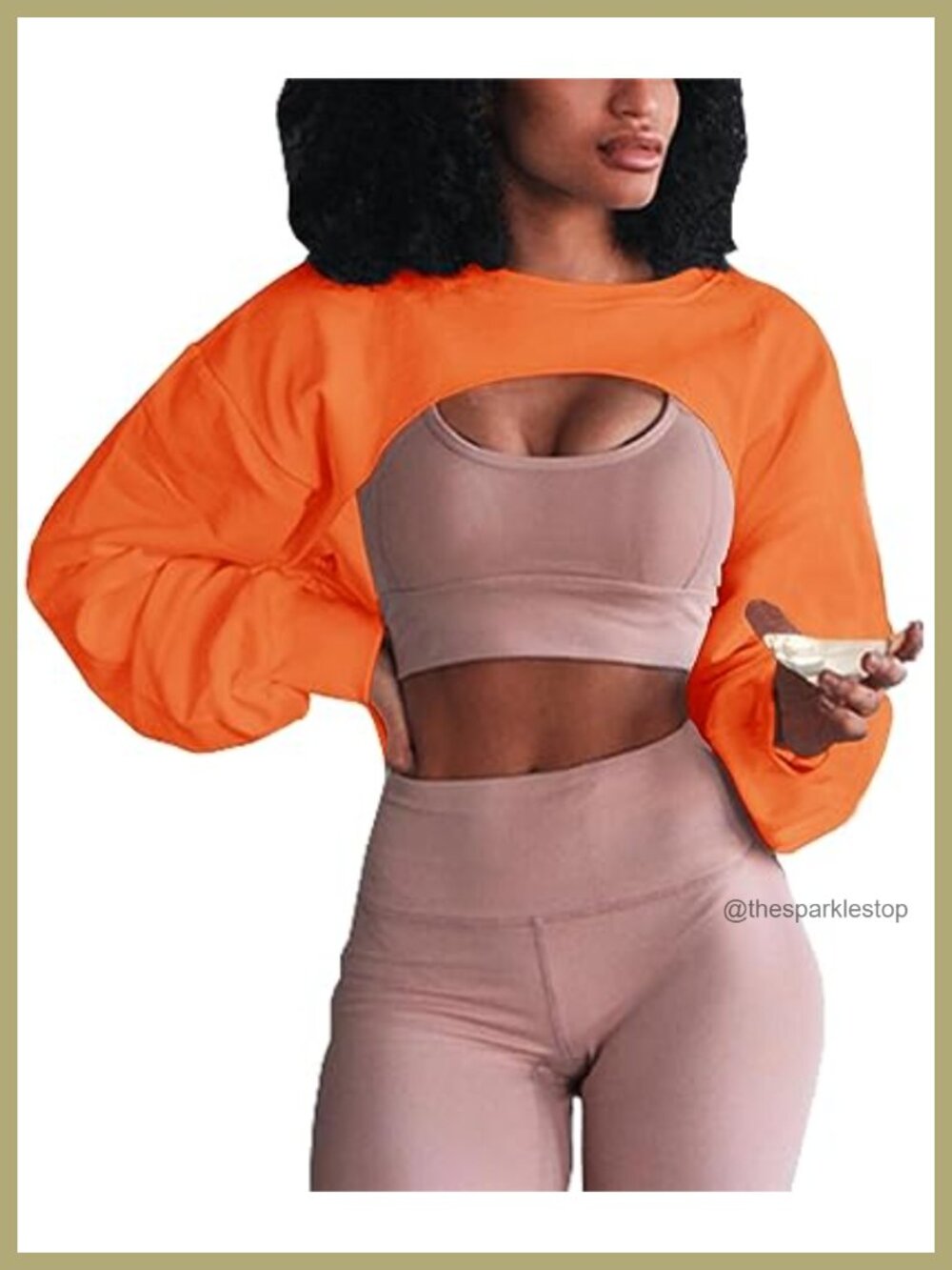 Artfish Women's Crewneck Long Sleeve Crop Top Workout Gym Casual Loose Cropped